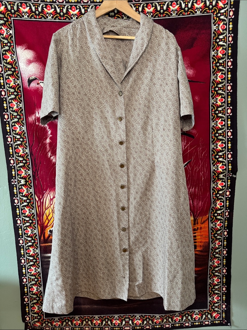 Vintage Firework Floral Print ShirtDress